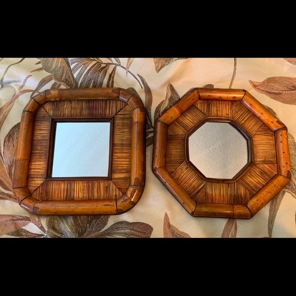 Other - Small vintage bamboo mirrors